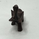 Vintage Wood Wooden Carved Elephant Figurine Small