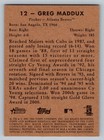  3635 Us Flag Maxi Card On Greg Maddox Trading Card