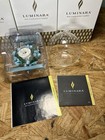 Luminara Flameless Tea Light Candle Berry Glass Ornament Remote Set Of Three