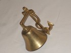 Vintage 4 1 2  Brass Ship Bell Anchor Nautical Marine Ship Bell Anchor