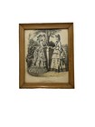 Vintage La Mode Illustree Framed Victorian Fashion Print Bonnard   Toudouze