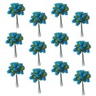 Turqoise Artificial Silk Flower Roses  12 Mini Bouquets Of 12 Rosebuds 144 Total