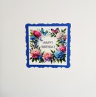 Happy Birthday W  Floral Border   Set Of 4 Images And Mats Card Making And More