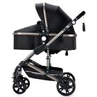 2 In 1 Convertible Baby Stroller Infant Bassinet Stroller With One-click Folding