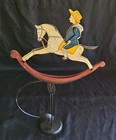 Vintage Metal Rocking Horse Toy With  Movement Rider   Pendulum Balance Toy Tall