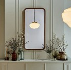 Milk Glass Adjustable Pendant Ceiling Light Brass Finish - Hearth   Hand