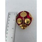 Estee Lauder Lucky Ladybug Powder Compact Red Enamel Gold Tone Lucidity Vintage