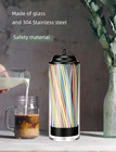 Straw Holder Dispenser Clear Glass Drinking Straw Container With Lid For Counter