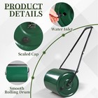 24 Inch Lawn Roller Cylindrical Garden Lawn Rollers Water Filled U-handle