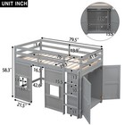 Solid Wood Loft Bed With Wardrobe And Windows Twin Loft Bunk Bed Kids Bed Frames