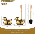 Duck Toilet Brush   Holder Set Ceramic Bathroom Toilet Scrubber Brush Organizer