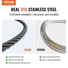 T316 Stainless Steel Cable 1 8  7x7 Steel Wire Rope 500 Ft Cable Railing