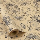 Vintage Floral Kraft Wrapping Paper Roll  Mini 17 In X 16 4 Ft Insect Floral