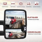 2pcs Chrome Towing Mirrors Power Heated Led Compatible For 2007-2013 Chevy Si   