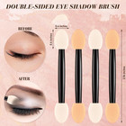 60pcs Disposable Eyeshadow Brush  Double Ended Sponge Eye Shadow Applicator