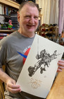 Derek Riggs Autographed 11 x17  Trooper Print  Iron Maiden eddie