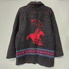 Vintage Wooded River Western Wool Cowboy Bronco Sweater   Jacket   Coat Usa Xl
