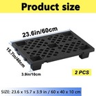 2 Pcs Plastic Pallets  Lightweight Waterproof Floor Pallet  Interlocking Stor   
