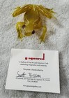 Scott Bisson Signed And Dated Handcrafted Yellow Glass Frog Figurine Signed