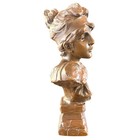 E  Villanis Signed Bronze Bust Woman Art Nouveau French Sculpture Antique 