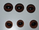 Six Pairs Vintage Solid Glass Eyes For Taxidermy Or Jewelry 4072