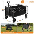 Heavy Duty Collapsible Folding Wagon Beach Wagon Cart Utility Grocery Cart