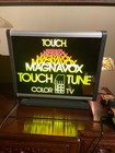 Vintage Lighted Advertising Sign Tv Radio Magnavox Retro Mcm Gas Oil Light X1