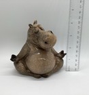 Hippo Yoga Statue Figurine - Zen Meditation Lotus Pose