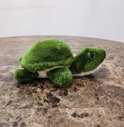 Vintage 1980 Dakin  little Tick Tack Turtle  Plush 8  Green Stuffed Tortoise