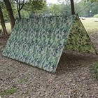 Camo Bushcraft Tarp  Portable Waterproof Survival Tarp For Outdoor Adventure 