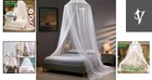 White Dome Mosquito Net Canopy - Easy Install Bed Curtains For Girls    Rooms