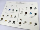 28 Vintage Glass Buttons Shank Back Matching Design Mixed Colors Card Cbc Lot D