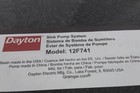 Dayton 12f741 1 2 Hp 115vac 28 Ft Max Head Sink Drain Pump System