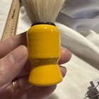Vintage Addis Yellow Handle Shaving Brush Made In Usa