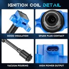 Lacarier Blue Set 4 Ignition Coil Pack 1 6l Compatible 2013-2016 Ford Escape