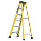 Fiberglass Reinforced Single Side Ladder     Lightweight Ladder 6 Step Yellow