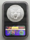 2017  1 Silver American Eagle Ngc Ms70 Early Releases Black Label
