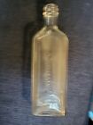 Antique 7 25  Rawleigh s Apothecary Embossed Glass Pharmacy Medicine Bottle 1920