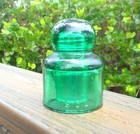 Great Light Emerald Green Cd 445 Stas Romanian Glass Insulator