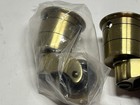Lot  2  Nos  Heavy Antique Brass Round Swivel Cup Furniture Leg Casters 