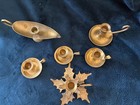 Vintage Brass Chambersticks  Keyhole Candle Holders  Lot Of 6