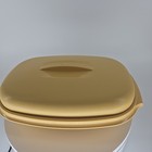 Vintage Tupperware Microwave Vegetable Steamer 3 Piece Harvest Gold  1273