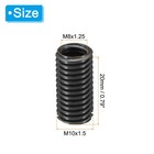 Grade 8 8 Carbon Steel Threaded Repair Insert Nut  5pcs M8x1 25 Female To M10   