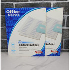 1000 White Address 1  X 4  Labels  Injet  2 Sets Of 500  Office Depot