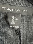 Tahari Knit Blazer Jacket Gray Wool Blend Large Women New