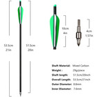 12pcs 20  Archery Carbon Crossbow Bolts For Archery Bow Outdoor Hunting Shooting
