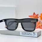 Tom Ford Tf906 Square Sunglasses Black Frame Grey Lens 56-17-145 Men