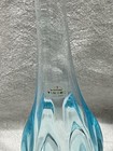 Stunning Viking 15 75    Spring Blue Vintage Swung Vase W  Sticker And 3 5    W Euc 
