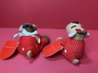 1980 s Hallmark Rodney Reindeer Puny Pocket Size Randy   Ramona Plush 3  Nwt
