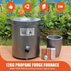 12kg Propane Melting Furnace Foundry Kit Smelt Gold Copper Brass Gas Regulator